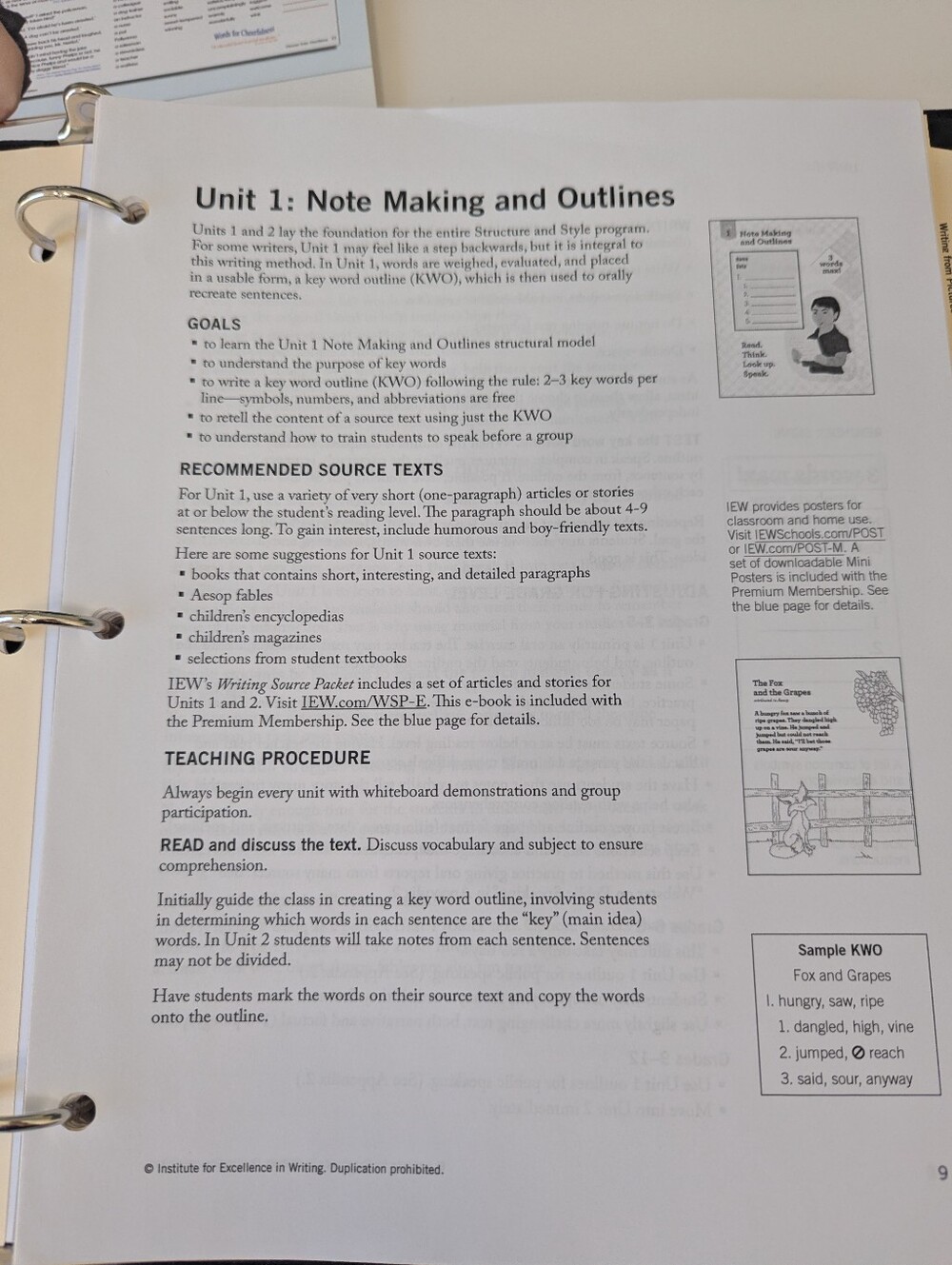 IEW Year 1 Level A Kit Premier Homeschool Writing Curriculum*No Videos Included - Picture 12 of 15